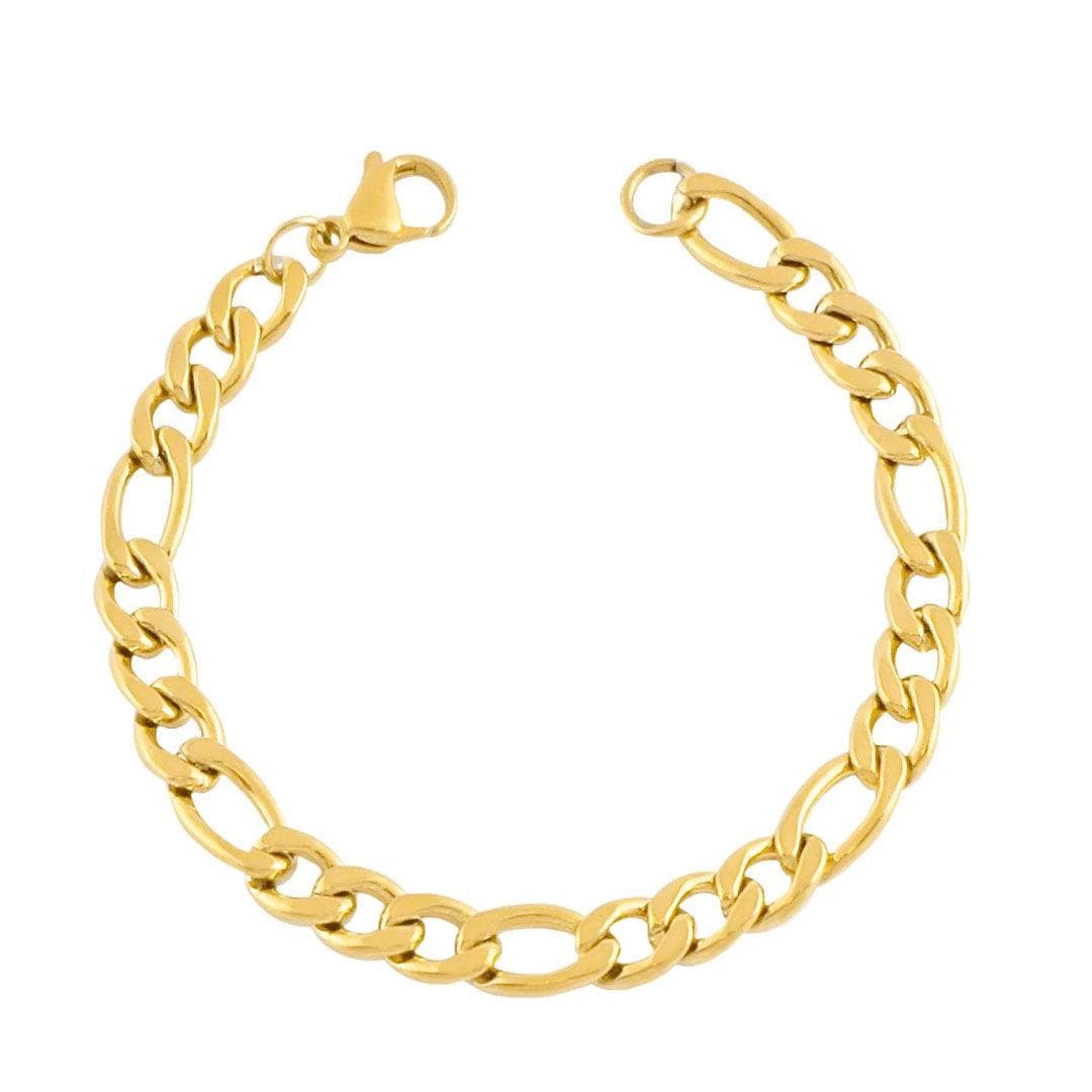 Small Figaro Chain Bracelet (Gold)