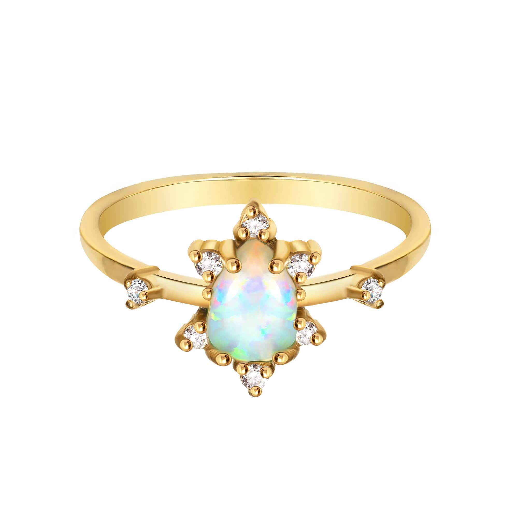 Multistone ring, boho on sale ring, statement blue opal ring, blue opal and sunstone ring