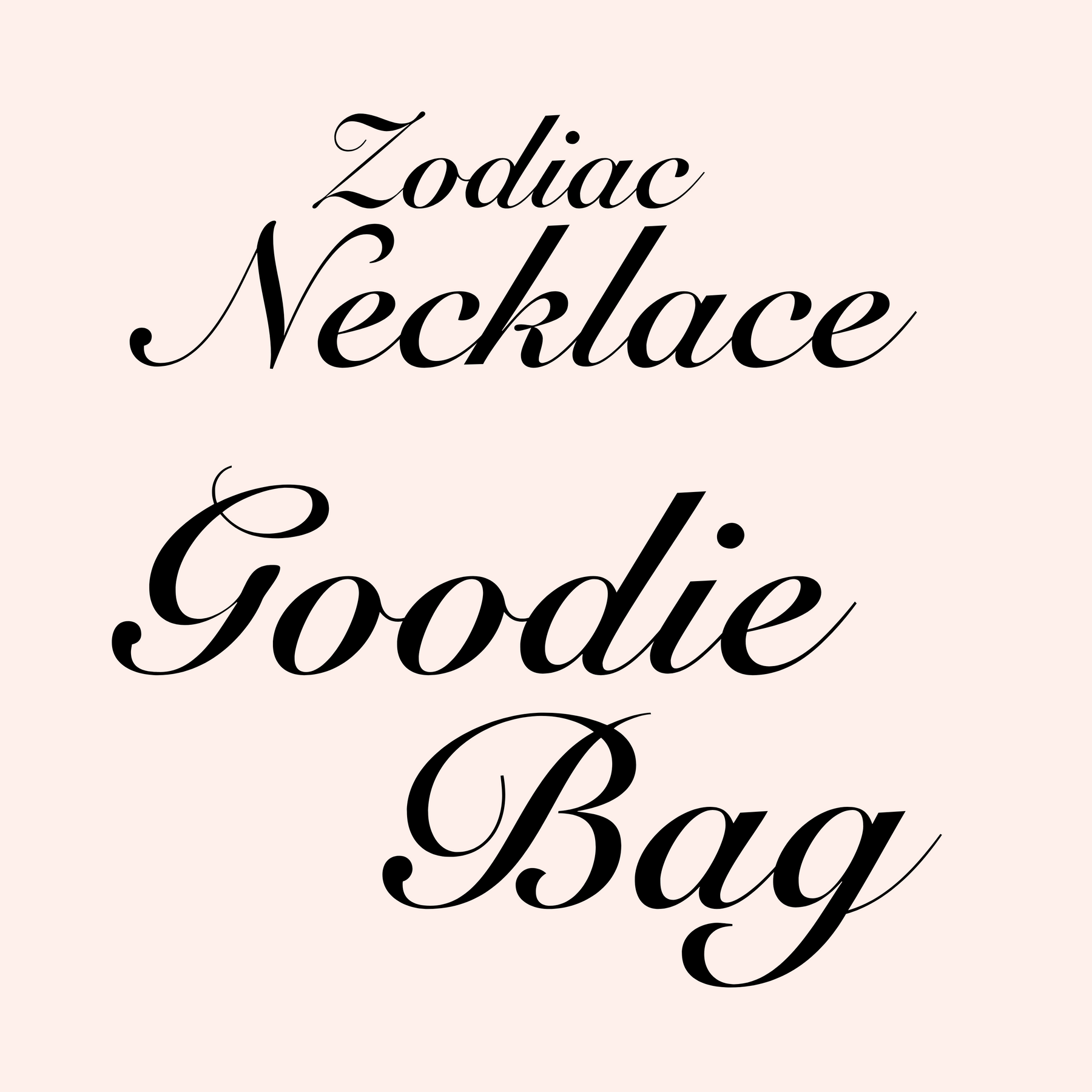 Zodiac Necklace Goodie Bag