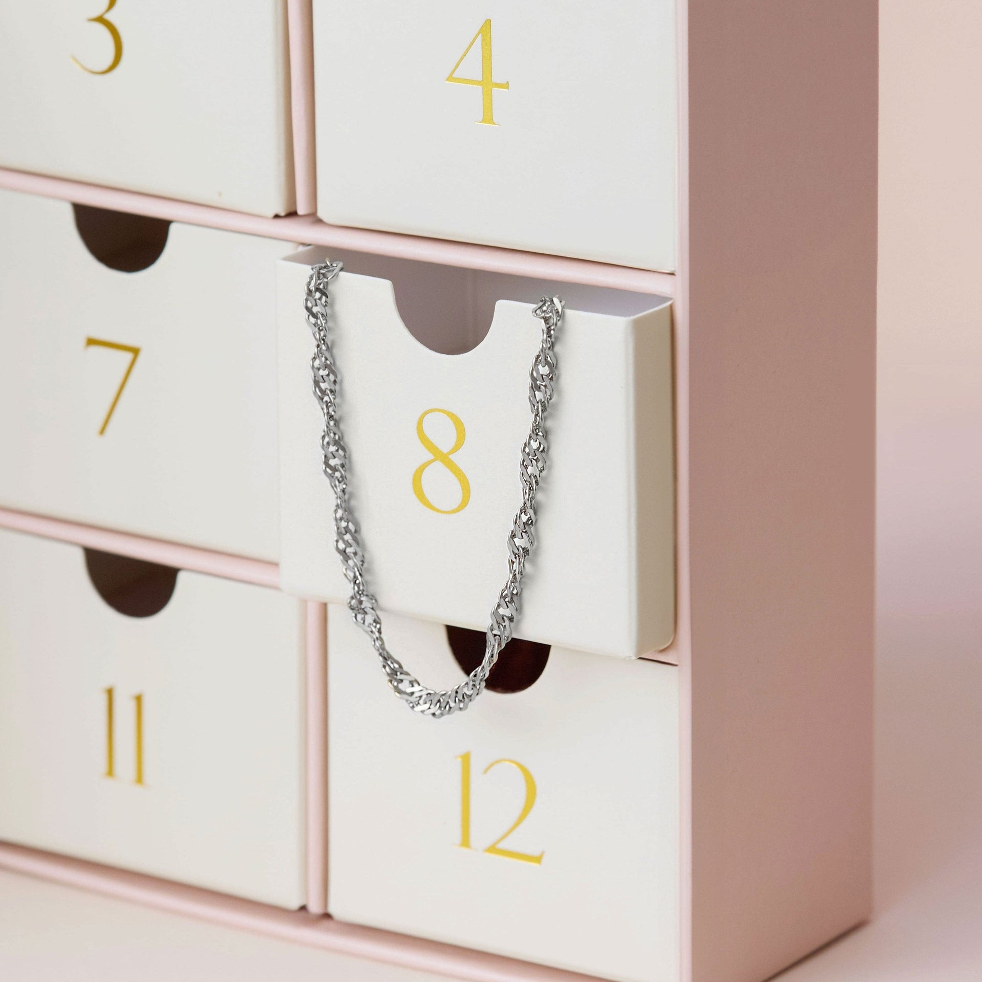 Bohomoon Stainless Steel 12 Day Advent Calendar - Silver