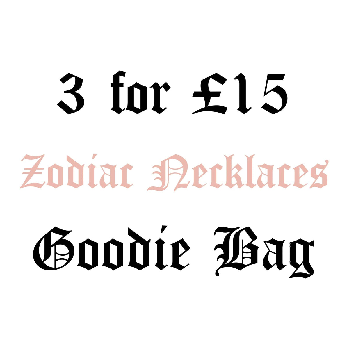 Bohomoon Stainless Steel 3 For £15 Goodie Bag - Zodiac