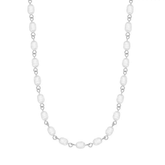 BohoMoon Stainless Steel Adrienne Pearl Necklace Silver