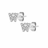 BohoMoon Stainless Steel Alexandria Stud Earrings Silver