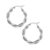 BohoMoon Stainless Steel Allegra Hoop Earrings Silver