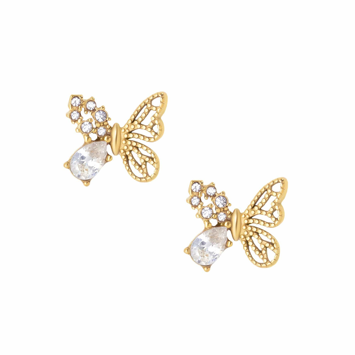 Bohomoon Stainless Steel Andie Butterfly Stud Earrings