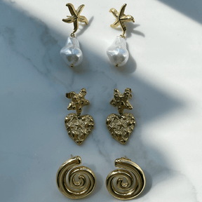 Bohomoon Stainless Steel Beaches Pearl Stud Earrings