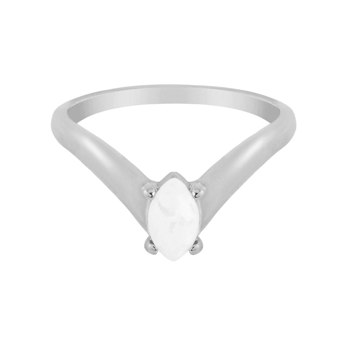 BohoMoon Stainless Steel Bonita Opal Ring Silver / US 5 / UK J / EUR 49 (x small)