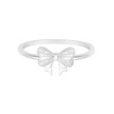 BohoMoon Stainless Steel Bow Ring Silver / US 6 / UK L / EUR 51 (small)