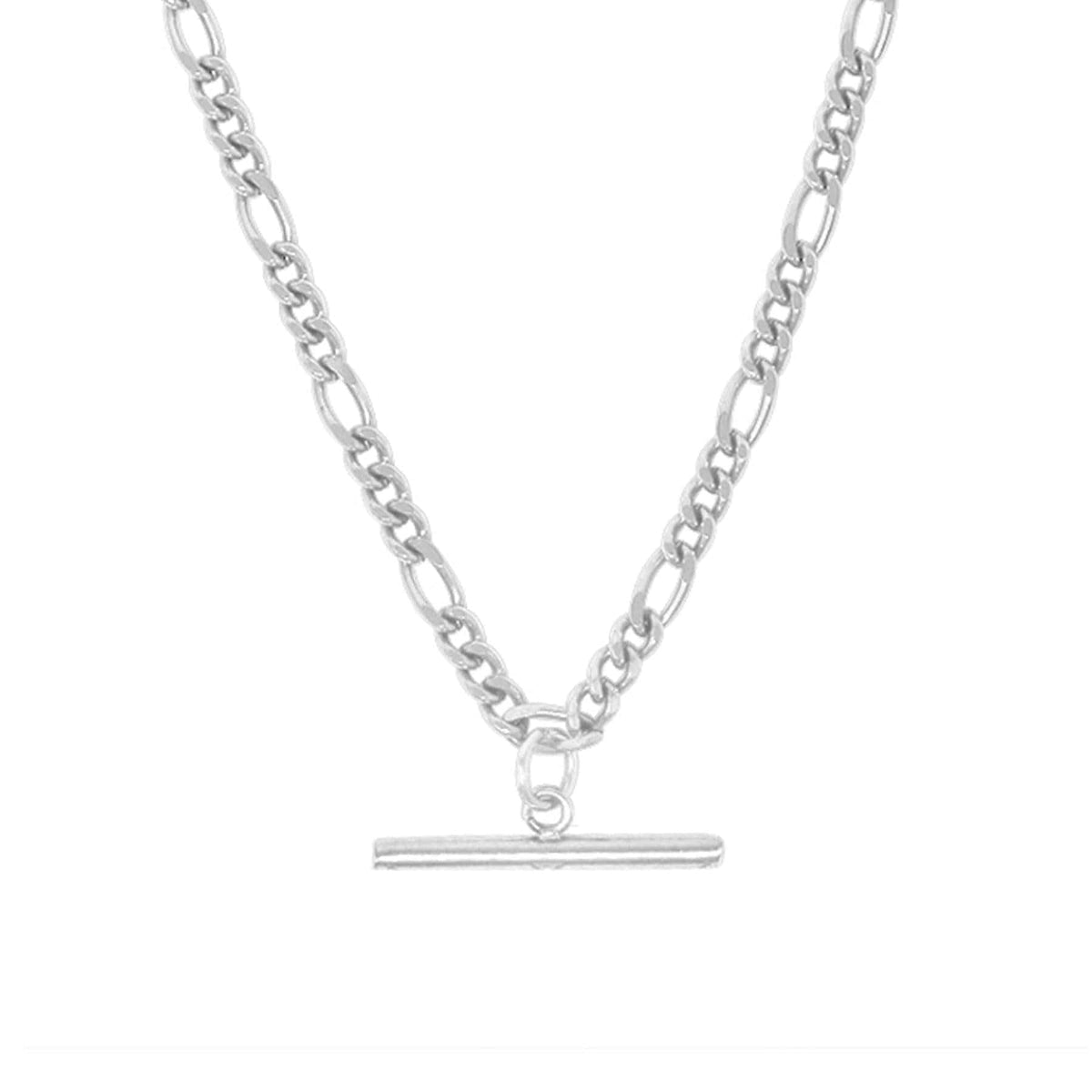 BohoMoon Stainless Steel Camden Bar Necklace Silver