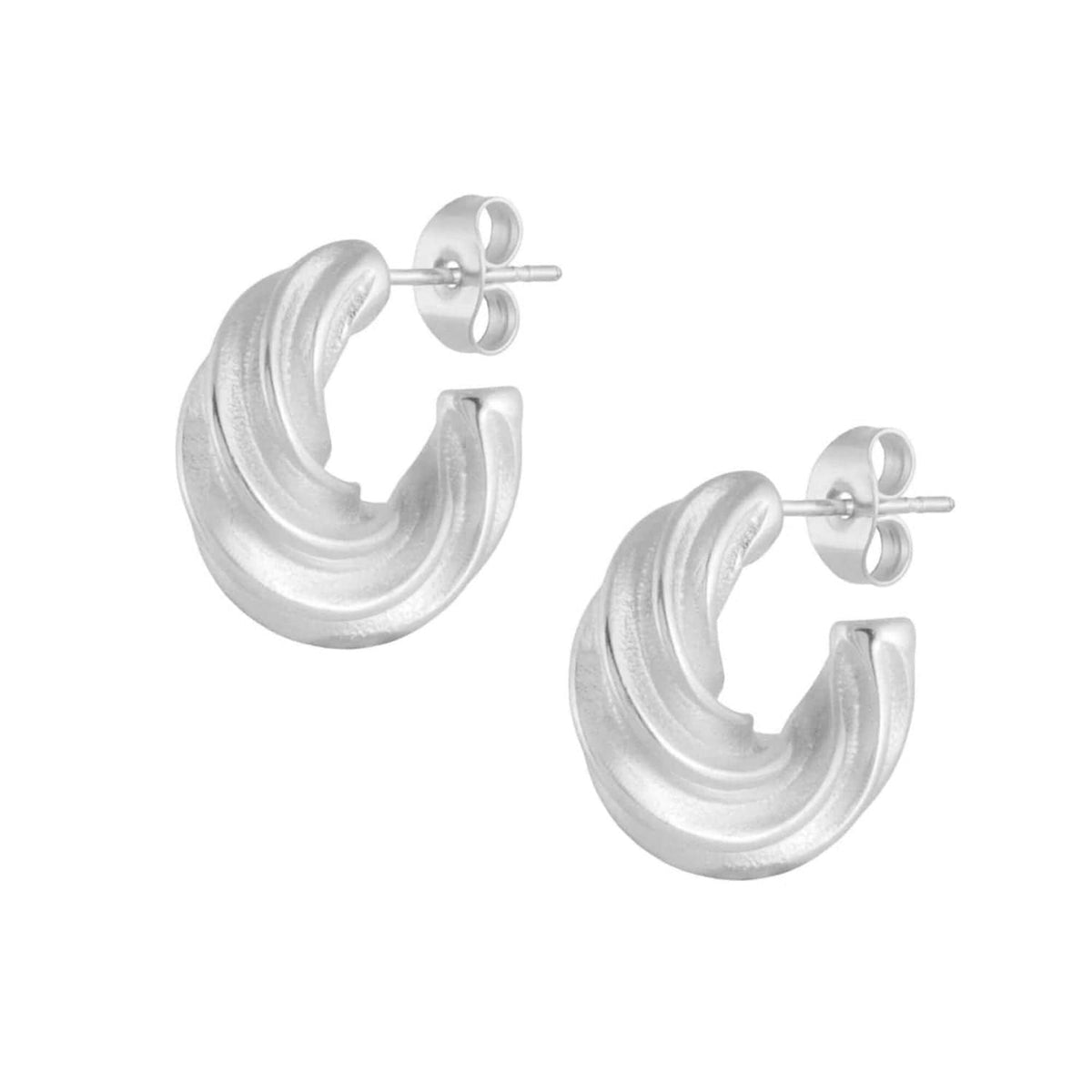 BOHOMOON Stainless Steel Carmel Hoop Earrings Silver