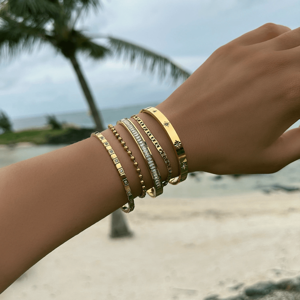 Bohomoon Stainless Steel Champagne Bracelet