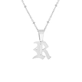 BohoMoon Stainless Steel Charisma Beaded Initial Necklace