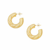 Bohomoon Stainless Steel Claudette Hoop Earrings