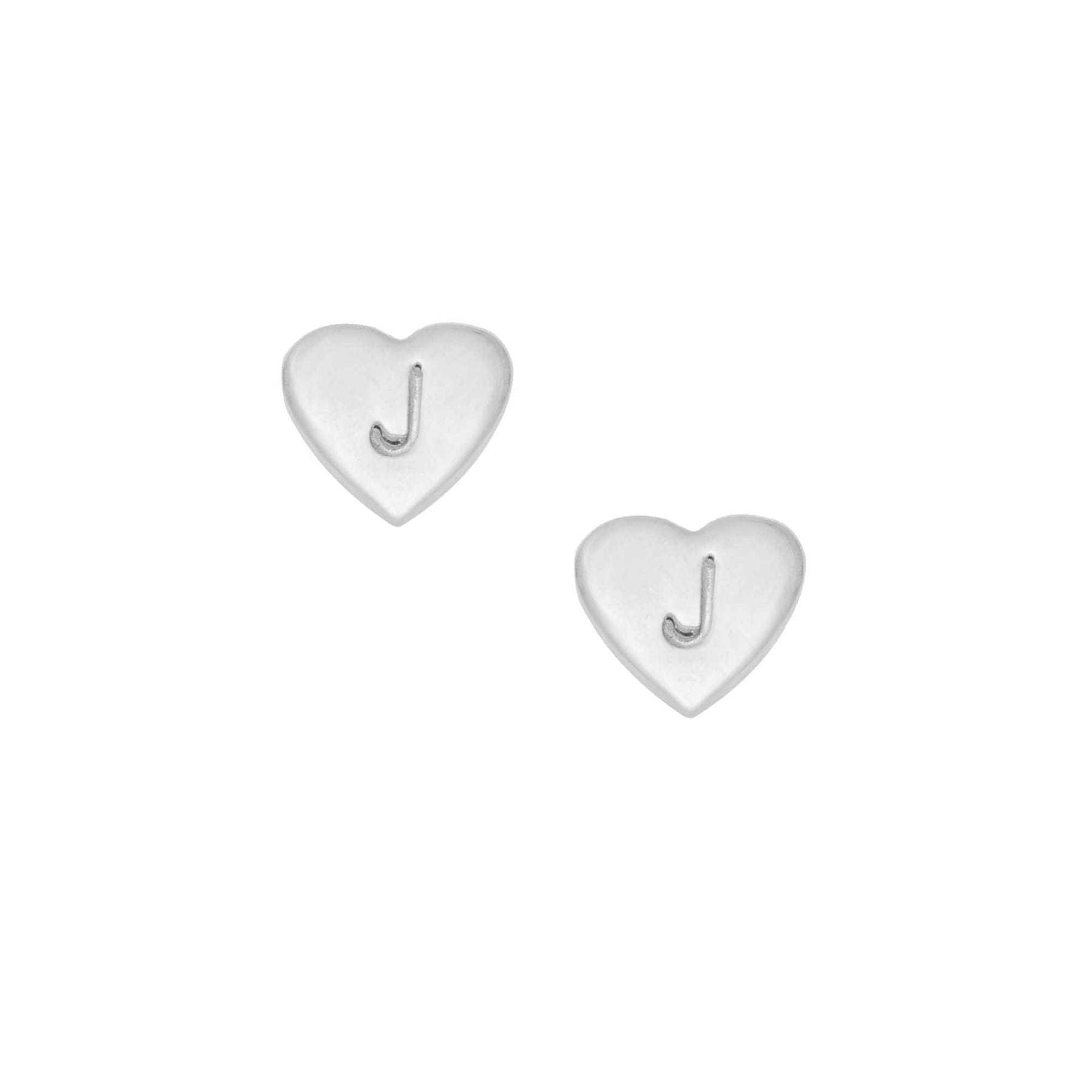 Bohomoon Stainless Steel Dainty Heart Initial Earrings