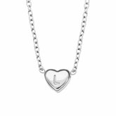 BohoMoon Stainless Steel Dainty Heart Initial Necklace