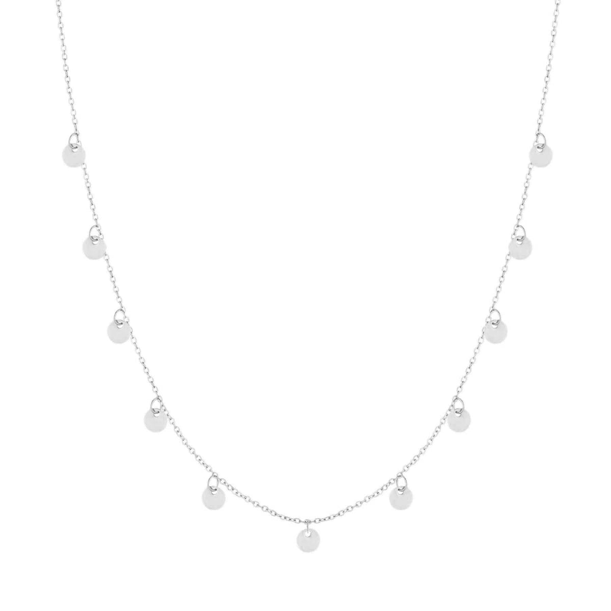 BohoMoon Stainless Steel Disc Necklace Silver