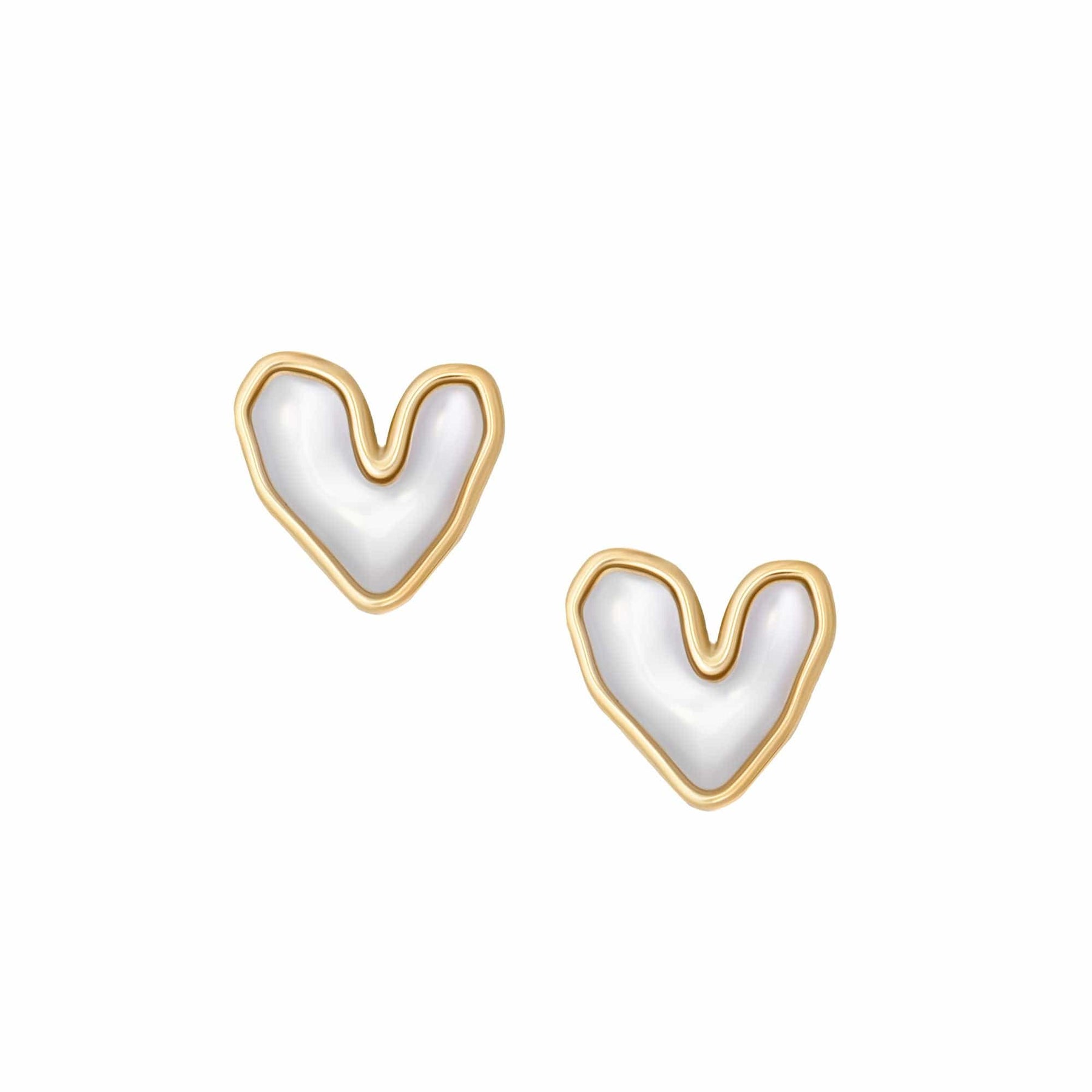 Bohomoon Stainless Steel Je T'aime Stud Earrings