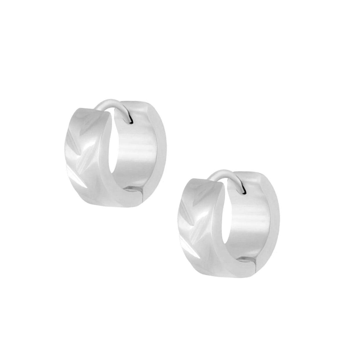 BohoMoon Stainless Steel Dover Hoop Earrings Silver