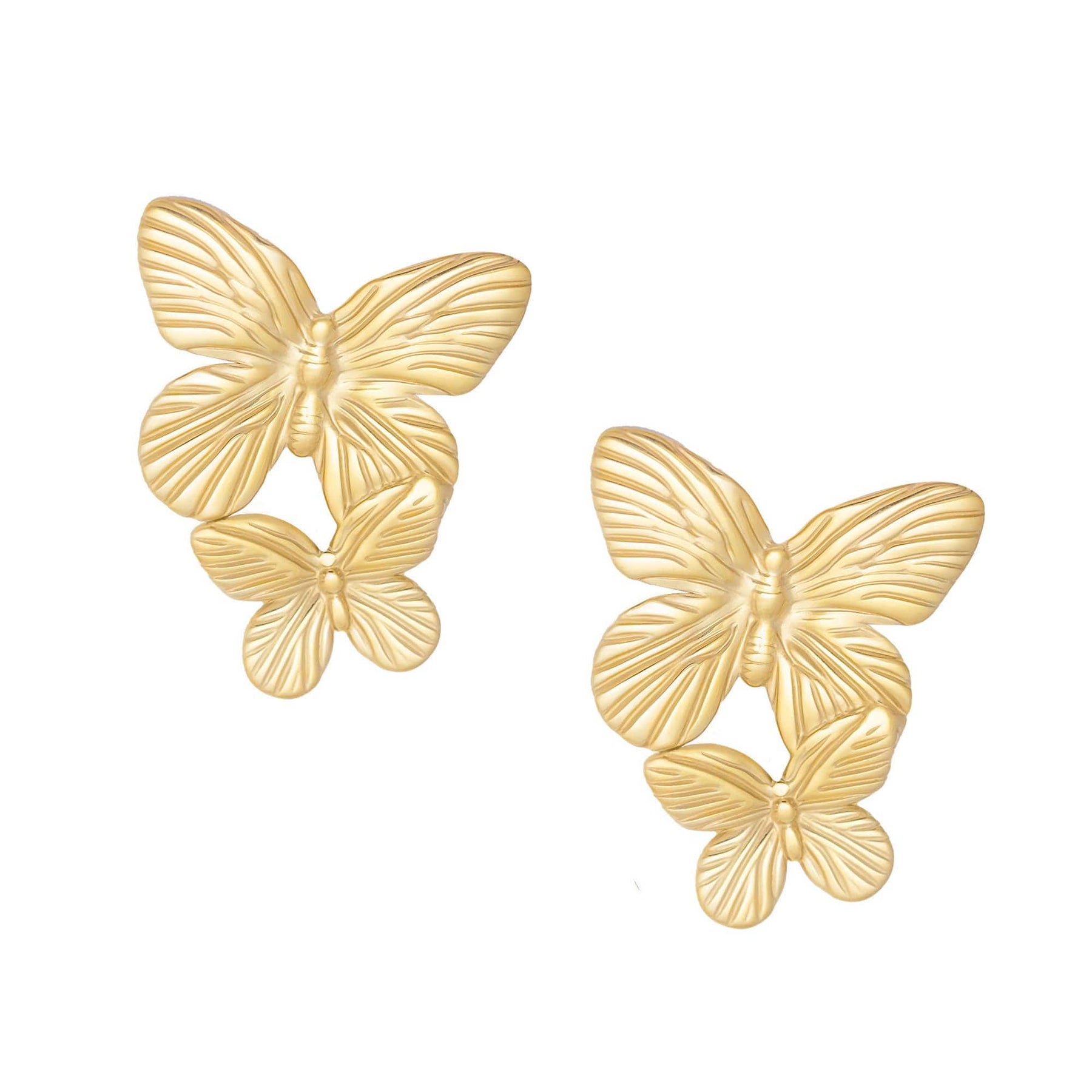 Bohomoon Stainless Steel Eden Butterfly Stud Earrings