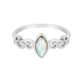 BohoMoon Stainless Steel Elodie Opal Ring Silver / US 6 / UK L / EUR 51 (small)