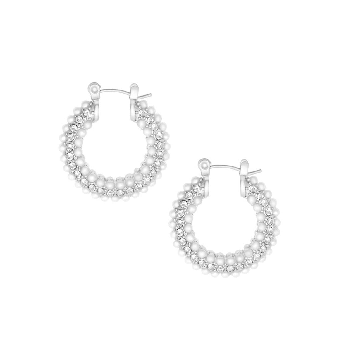 Bohomoon Stainless Steel Eloise Pearl Hoop Earrings