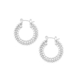 Bohomoon Stainless Steel Eloise Pearl Hoop Earrings