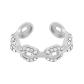 BohoMoon Stainless Steel Ember Midi Ring Silver