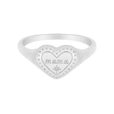 Bohomoon Stainless Steel Engraved Heart Mama Ring