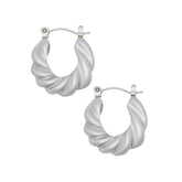 BohoMoon Stainless Steel Erin Hoop Earrings Silver