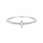 BohoMoon Stainless Steel Eve Opal Ring Silver / US 6 / UK L / EUR 51 (small)