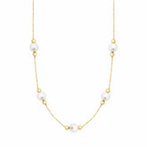 BohoMoon Stainless Steel Exquisite Pearl Necklace Gold