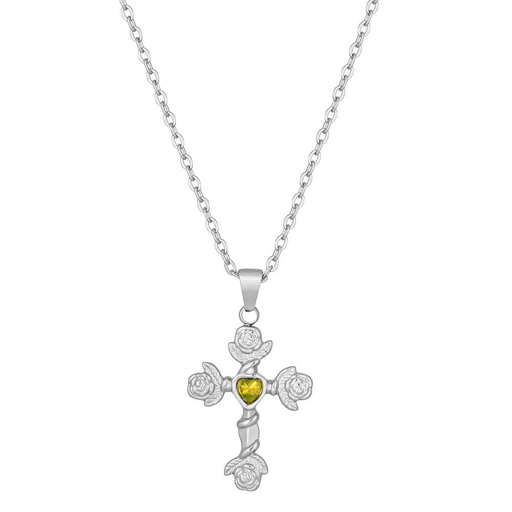 Bohomoon Stainless Steel Faithful Cross Necklace