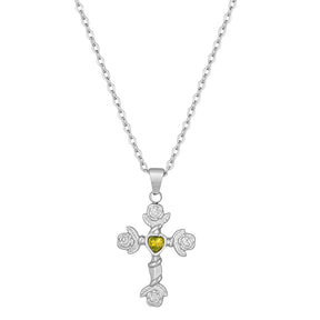 Bohomoon Stainless Steel Faithful Cross Necklace