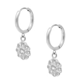 Bohomoon Stainless Steel Fleur Hoop Earrings