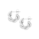 BOHOMOON Stainless Steel Freya Hoop Earrings Silver