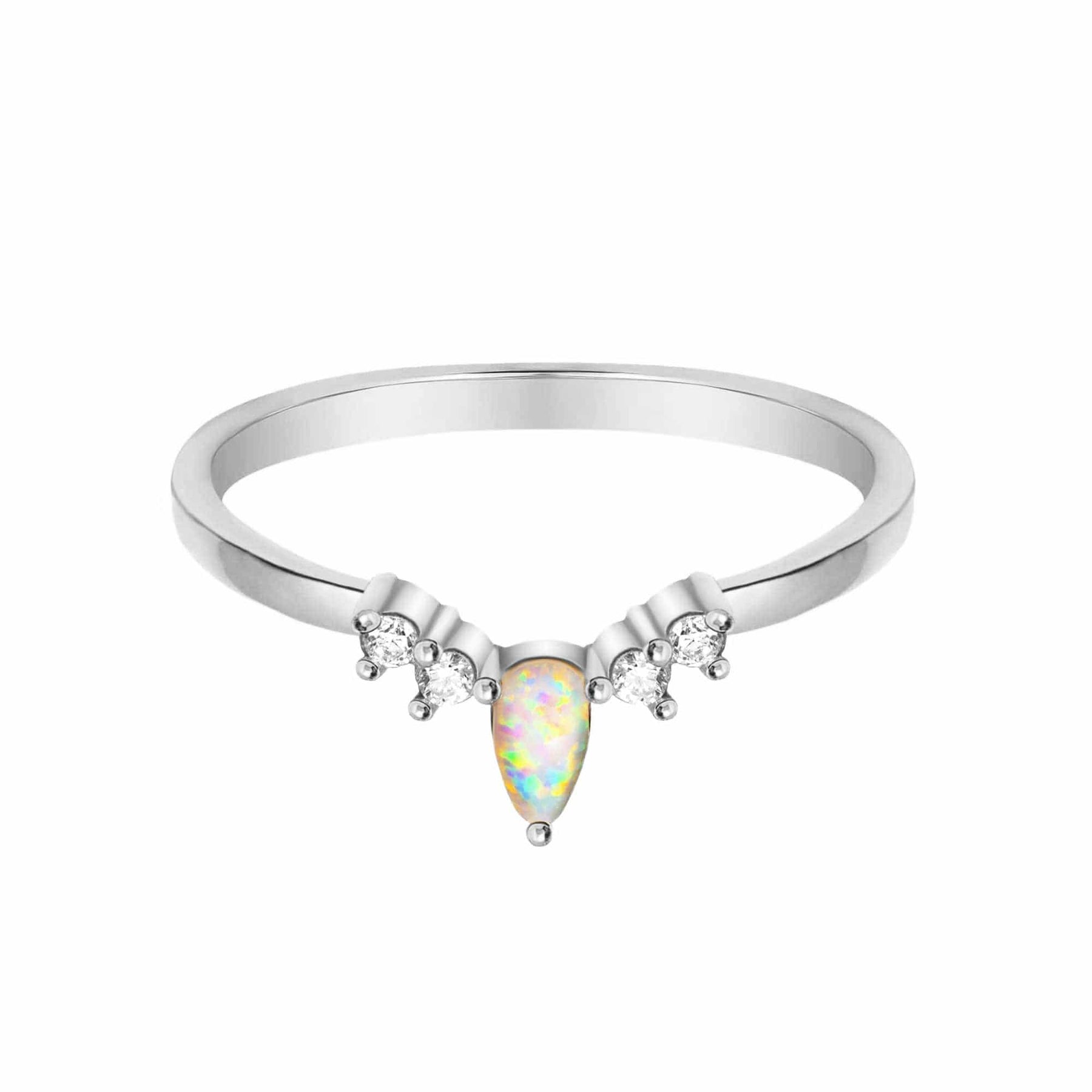 Bohomoon Stainless Steel Georgia Opal Ring