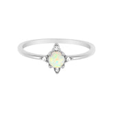 BohoMoon Stainless Steel Honour Opal Ring Silver / US 6 / UK L / EUR 51 (small)