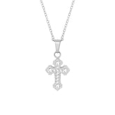 BohoMoon Stainless Steel Imani Cross Necklace Silver