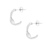 BohoMoon Stainless Steel Josie Hoop Earrings Silver