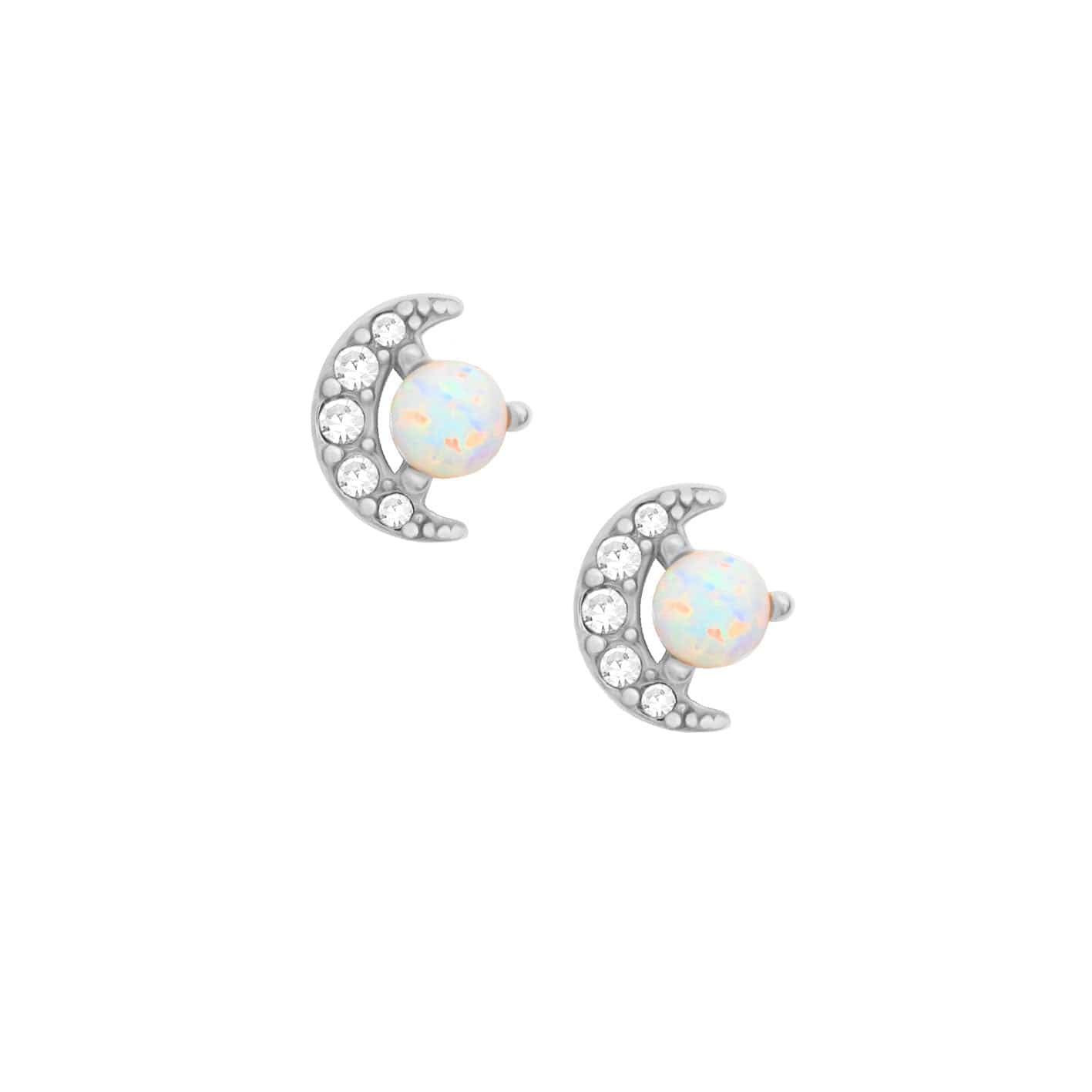 Bohomoon Stainless Steel Jupiter Opal Stud Earrings