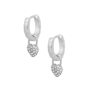 Bohomoon Stainless Steel Lacey Heart Hoop Earrings