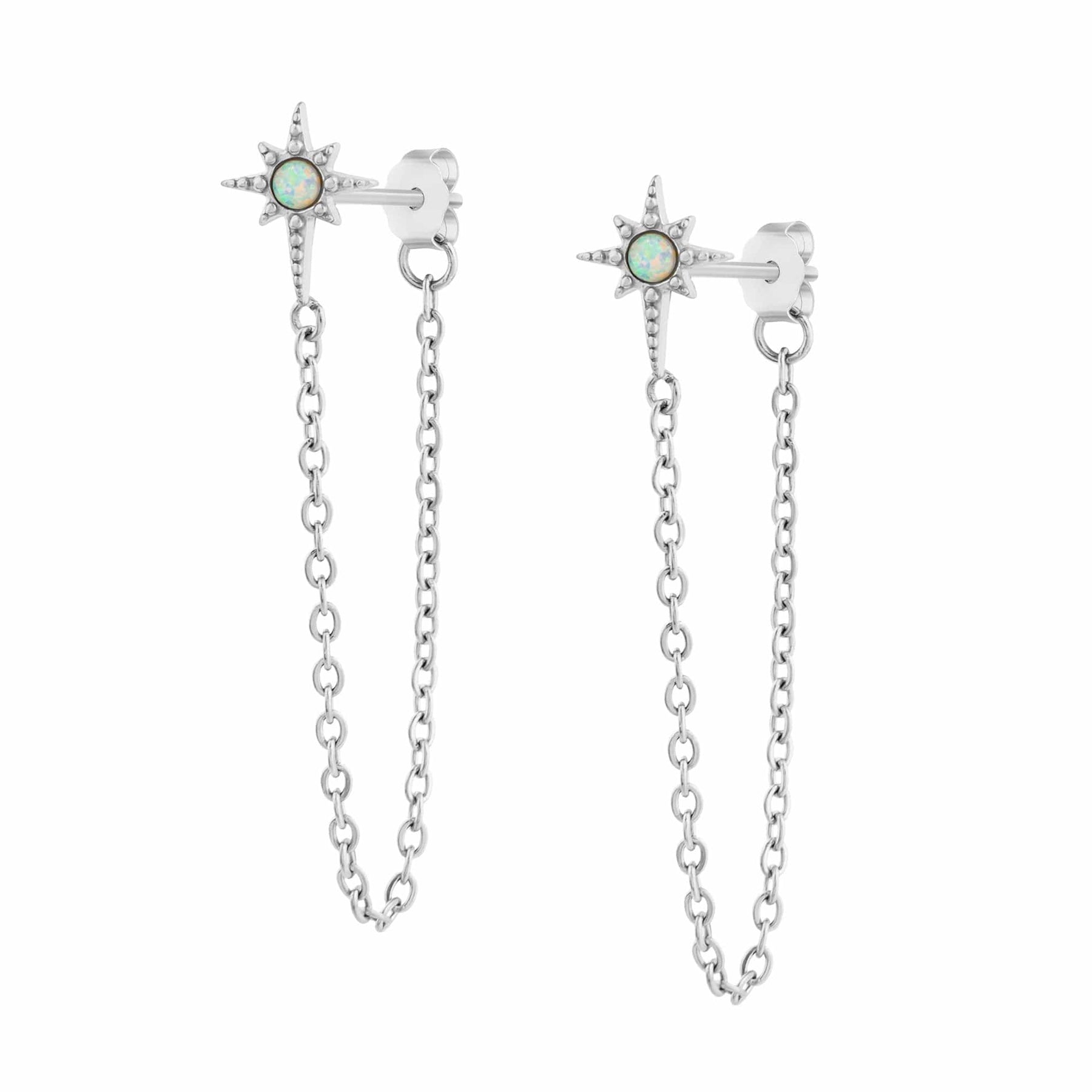 Bohomoon Stainless Steel Lolita Opal Stud Drop Earrings