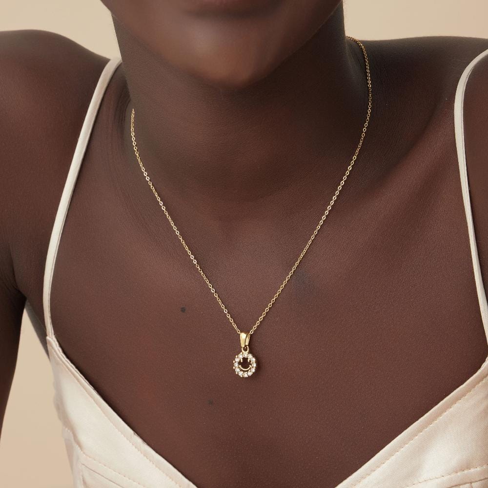 Bohomoon Stainless Steel Loren Smiley Necklace