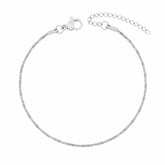 BohoMoon Stainless Steel Lyla Anklet Silver