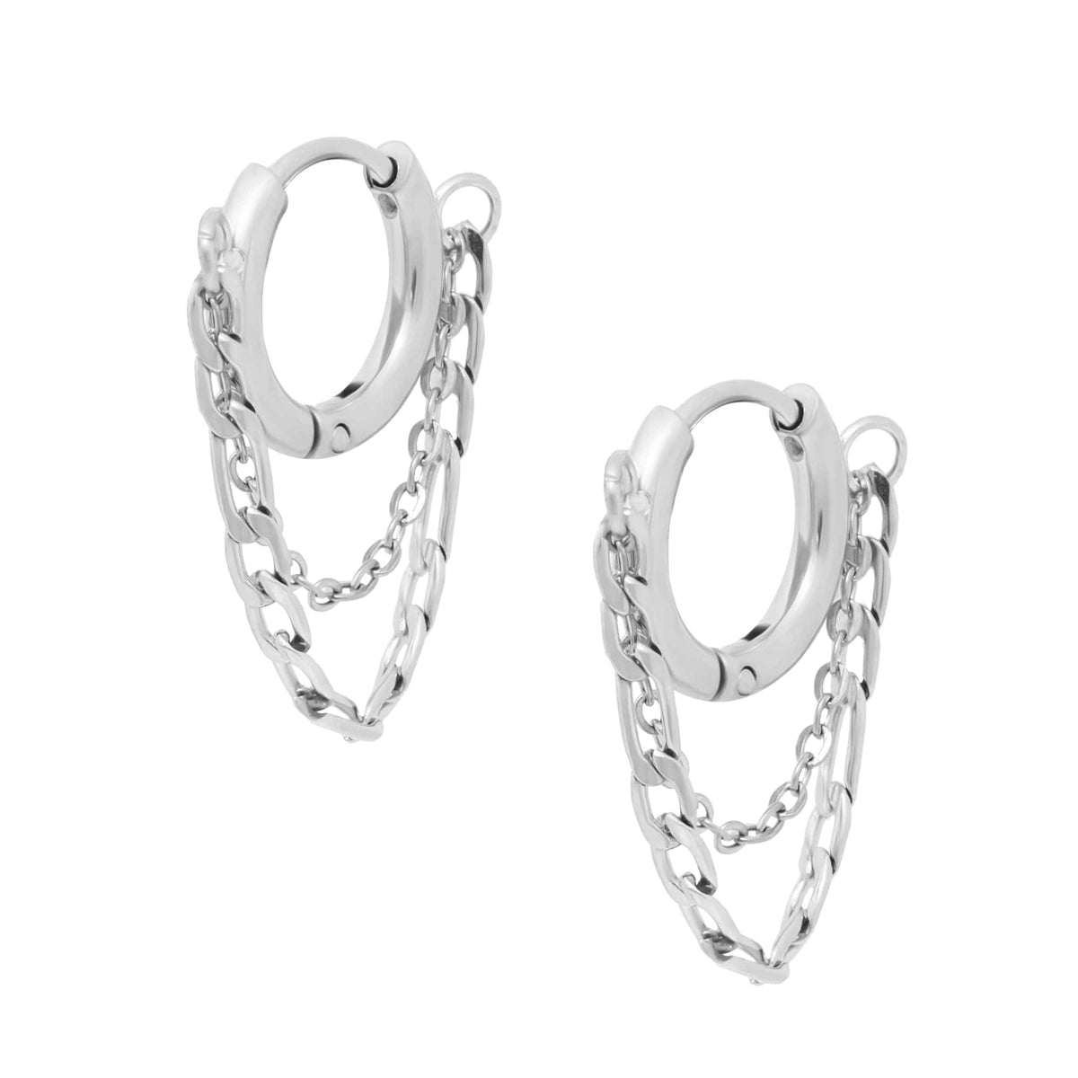 BOHOMOON Stainless Steel Megan Hoop Earrings Silver