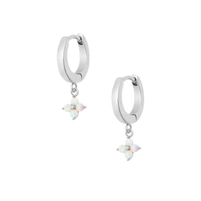 Bohomoon Stainless Steel Milos Opal Hoop Earrings