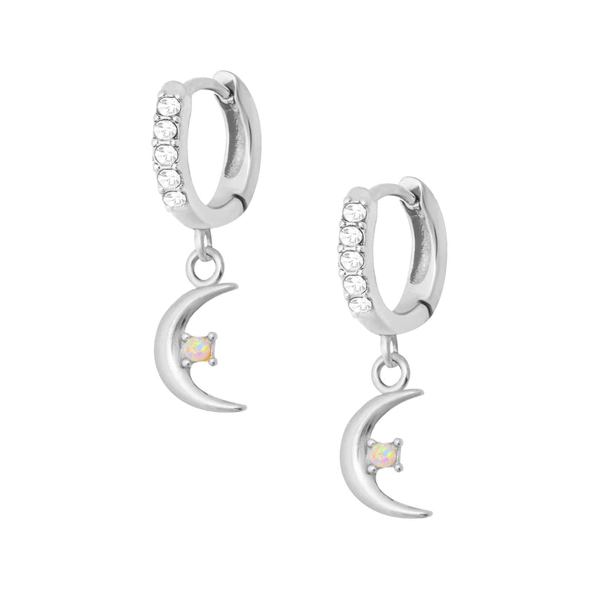 Bohomoon Stainless Steel Natalie Opal Hoop Earrings