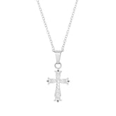 BohoMoon Stainless Steel Natalya Cross Necklace Silver