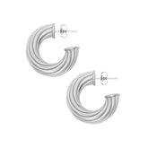 BohoMoon Stainless Steel Nina Hoop Earrings Silver