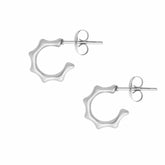 BohoMoon Stainless Steel Nyla Hoop Earrings Silver